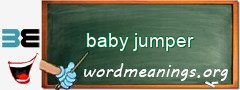 WordMeaning blackboard for baby jumper